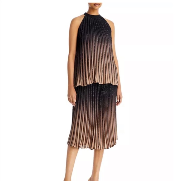 NWT T Tahari Pleated Halter size XS - Picture 2 of 8